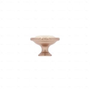Boutons pour meubles en zamac et  Porcelaine  Diamètre 38  Or mat rose Lot de 25 – Image 2