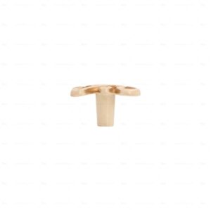 Boutons pour meubles en zamac  Diamètre 38 x 23  Patine royale en or ivoire – Image 2
