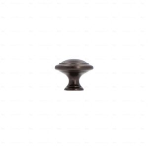 Boutons pour meubles en zamac  Diamètre 30  Brun alu – Image 2