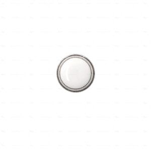 Boutons pour meubles en zamac et  Porcelaine  Diamètre 35  Vieil argent brillant – Image 3