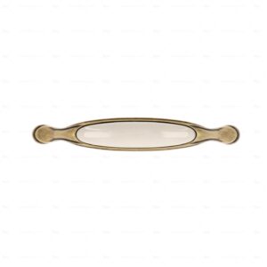 Poignée pour meubles en zamac et  Porcelaine  Entraxe 128  Florence antique - immagine 3