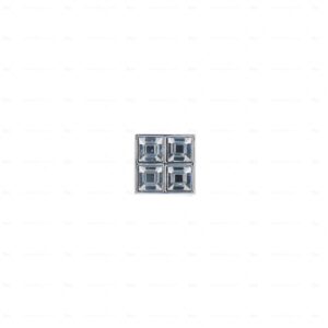 Boutons pour meubles en zamac et cristal  Entraxe 16  chrome poli  Lot de 3 – Image 3