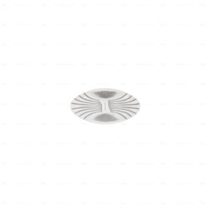 Boutons pour meubles en zamac  Diamètre 44 x 25  Patine royale blanche argentée – Image 3