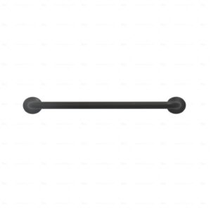 Poignée pour meubles en zamac  Entraxe 128  Vernis noir mat – Image 3