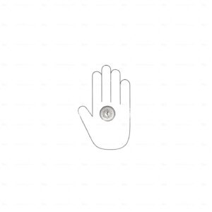 Boutons pour meubles en zamac et  Porcelaine  Diamètre 35  Vieil argent brillant – Image 4