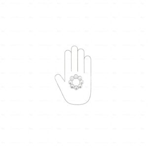 Boutons pour meubles en zamac et cristal  Entraxe 32  chrome poli – Image 4