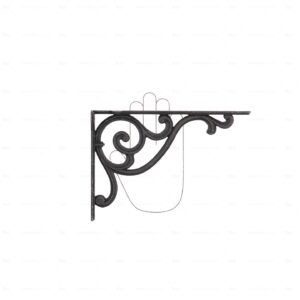 Supports étagères en zamac  Diamètre 250 x 175 Vernis blanc mat – Image 4
