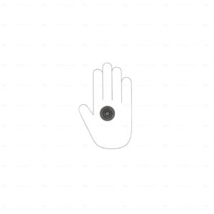 Boutons pour meubles en zamac  Diamètre 33  Fer noir vintage – Image 4