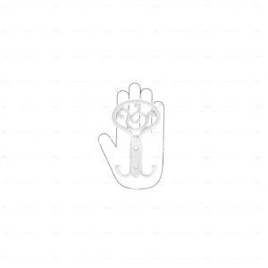 Portemanteau en zamac  Diamètre 85 x 138  Vernis blanc mat  Lot de 5 - immagine 4