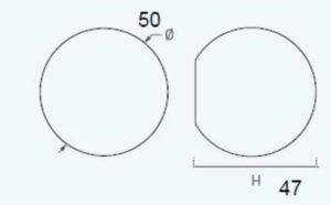 BOUTON BOULE 50MM  BOIS LAQUÉ BLANCHE, LOT DE 24
