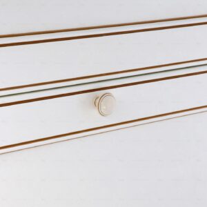Boutons pour meubles en zamac et  Porcelaine  Diamètre 35 Patine royale en or ivoire – Image 5