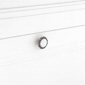 Boutons pour meubles en zamac et  Porcelaine  Diamètre 41  Vieil argent brillant - Imagen 5