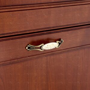 Poignée pour meubles en zamac et  Porcelaine  Entraxe 128  Florence antique – Image 5
