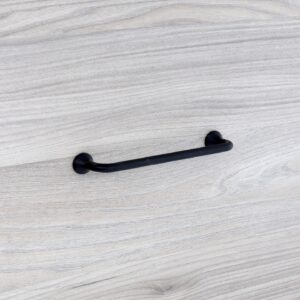 Poignée pour meubles en zamac  Entraxe 160  Vernis noir mat – Image 3