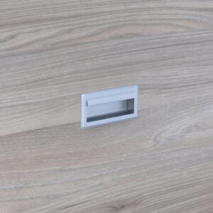 Poignée encastrée en zamac  Entraxe 96  Aluminium mat verni – Image 5