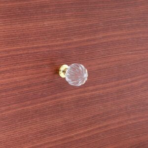 Boutons pour meubles en zamac et cristal  Diamètre 45  plaqué or  Lot de 3 – Image 5
