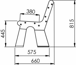 Banc de jardin avec dossier, 2 supports Droite et Gauche, Gris - immagine 5