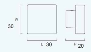 BOUTON ABS 30X30 MM PEINT BLANC , LOT DE 36 – Image 2