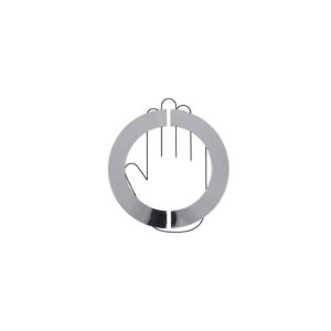 Poignée pour meubles en zamac  Entraxe 132  chrome poli - Image 2