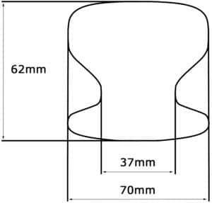 Bouton fixe, de tirage de porte, en aluminium GRIS ARGENT, avec système de fixation rapide et antivol, breveté. - Image 2