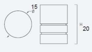 BOUTON NICKEL BROSSÉ 15MM, LOT DE 24 - immagine 2