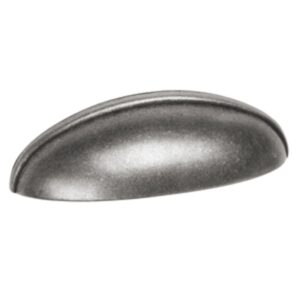 Bouton de meuble zamac cuvette diamètre 64 mm en argent vieilli lot de 24 piéces – Gris / argent, Zamak