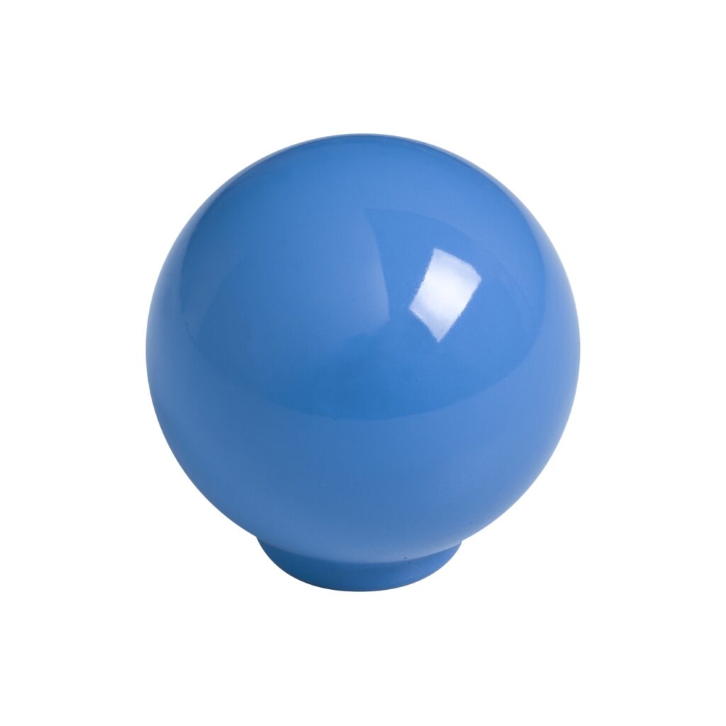Bouton de meuble   boule abs diamètre 24 mm bleu brillant lot de 75 piéces