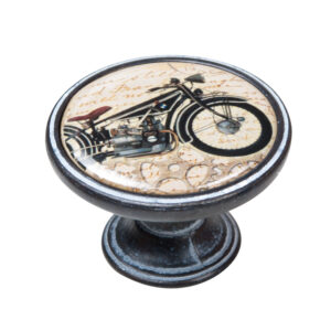 Bouton de meuble zamac diamétre 37 mm oxydé decapé moto 3 lot de 12 piéces - Multicouleur, Zamak