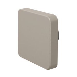 Bouton de meuble bois carré diamètre 70 mm bois laqué gris lot de 12 piéces - Gris / argent