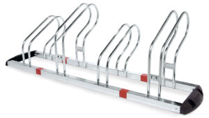 Râtelier vélos 4 places en quinconces haut et bas. Lot de 24 pièces. - Gris / argent, Acier