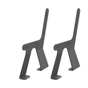 Banc de jardin avec dossier, 2 supports Droite et Gauche, Anthracite - Acier