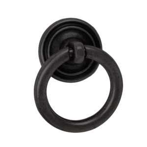 Bouton de meuble anneau diamètre 32mm oxyde decapé lot de 36 piéces - Noir, Zamak