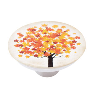 Bouton de meuble abs diamètre 50 mm sérigrafié arbre orange lot de 36 piéces - Orange / cuivré
