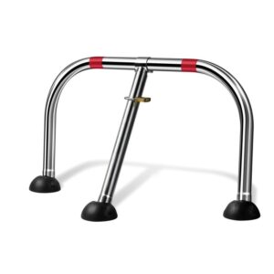 barrière de parking *premium*  Rabattable, 3 pieds a cadenas - Gris / argent, Acier