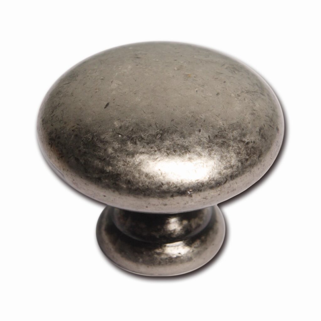 Bouton de meuble zamac diamètre 30 mm argent vieilli lot de 24 piéces - Gris / argent, Zamak