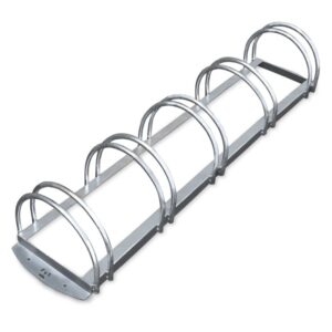 Râtelier vélos à 5 places parallèles. - Gris / argent, Acier