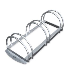 Râtelier vélos à 3 places parallèles - Gris / argent, Acier