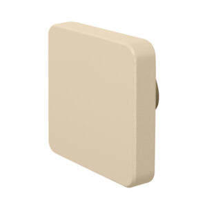 Bouton de meuble bois carré diamètre 70 mm en bois laqué sable lot de 12 piéces - Beige