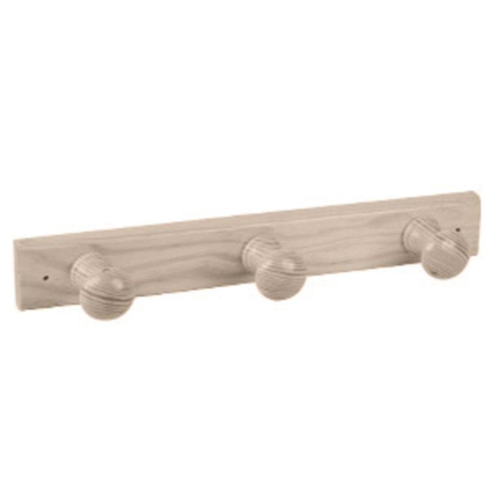 Porte manteau 3 crochets pin decapé blanc lot de 6 piéces - Bois