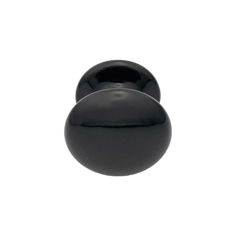 Bouton tirant de porte fixe Ø70 mm en aluminium NOIR RAL 9005 - breveté - lot de 6 Bouton