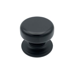 Bouton tirant de porte fixe Ø70 mm en aluminium NOIR RAL 9005 – breveté – lot de 6 Bouton