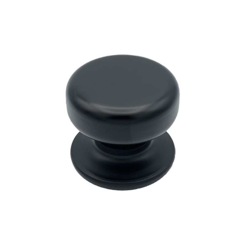 Bouton tirant de porte fixe Ø70 mm en aluminium NOIR RAL 9005 - breveté - lot de 6 Bouton