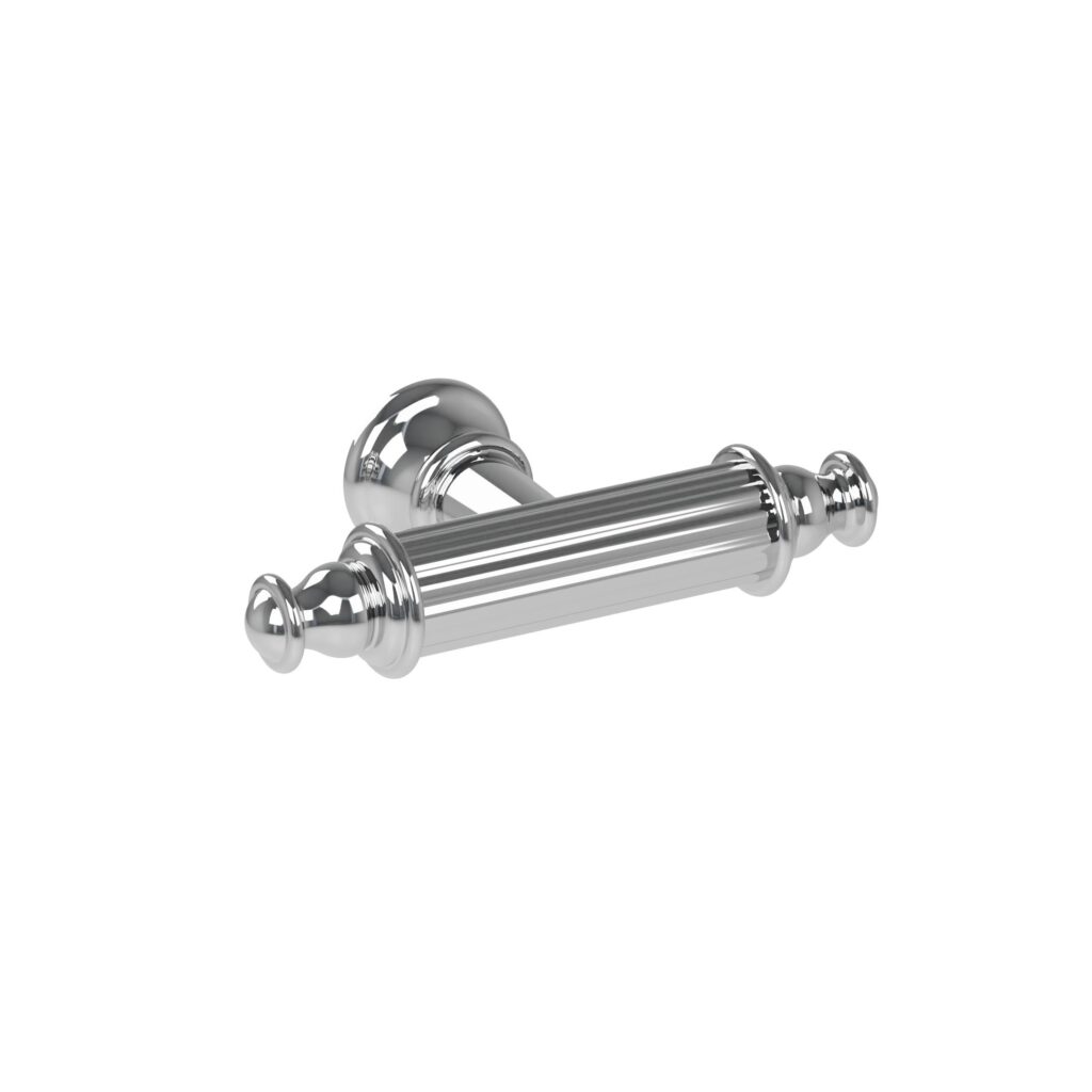 Bouton pour meuble en zamac longueur 78 mm Polish chrome Lot de 6 - Gris / argent, Zamak