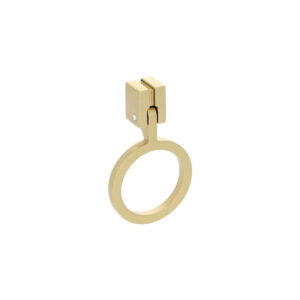Poignée pour meubles en zamac L 45 mm en laiton galver – Gris / argent, Zamak