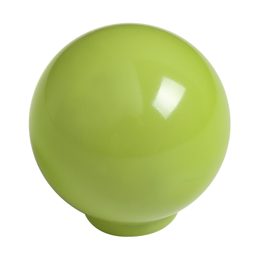 Bouton de meuble boule abs diamètre   34 mm vert pistache brillant lot de 50 piéces