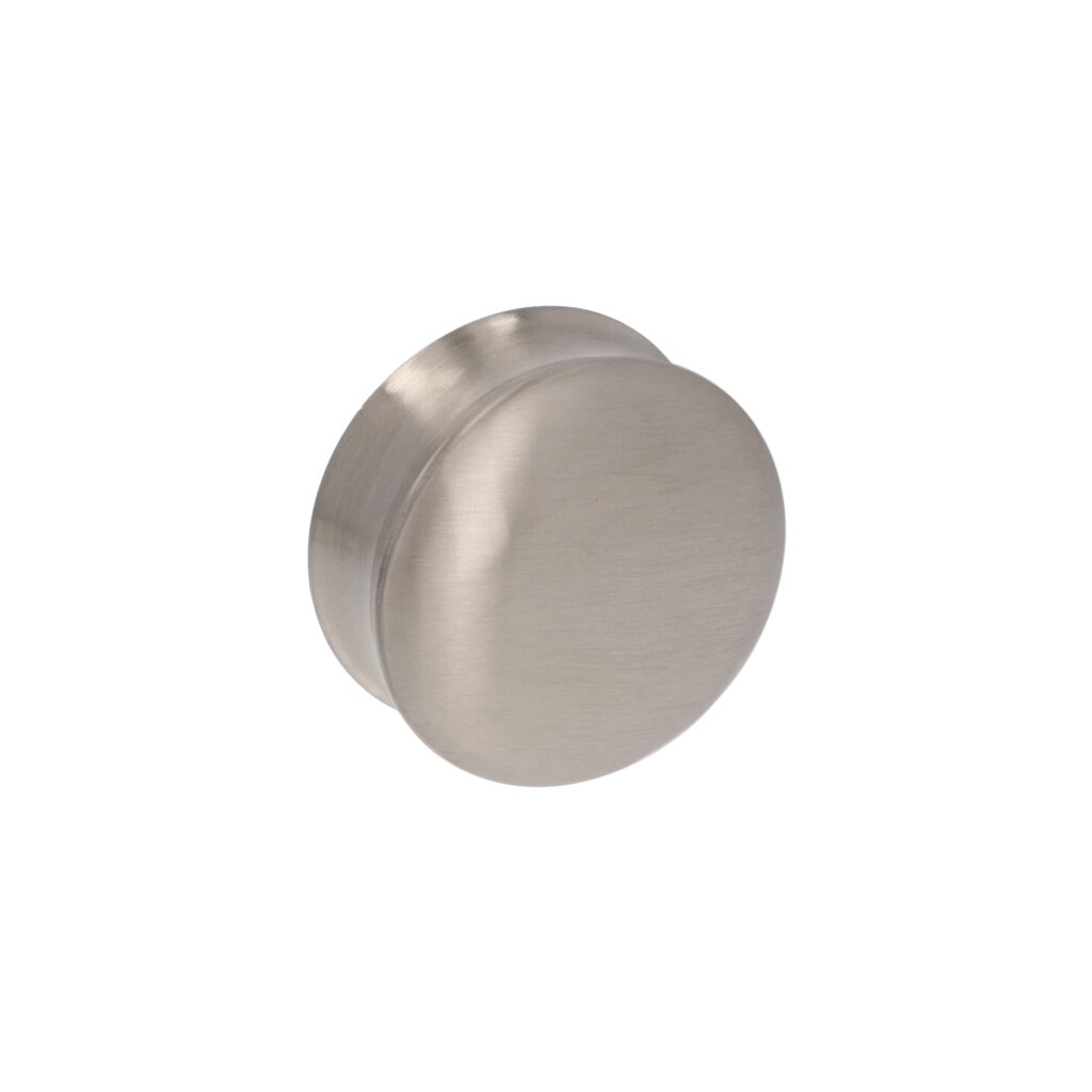 Bouton pour meuble Diamètre 50mm en zamac Nichel satiné Lot de 25 - Gris / argent, Zamak