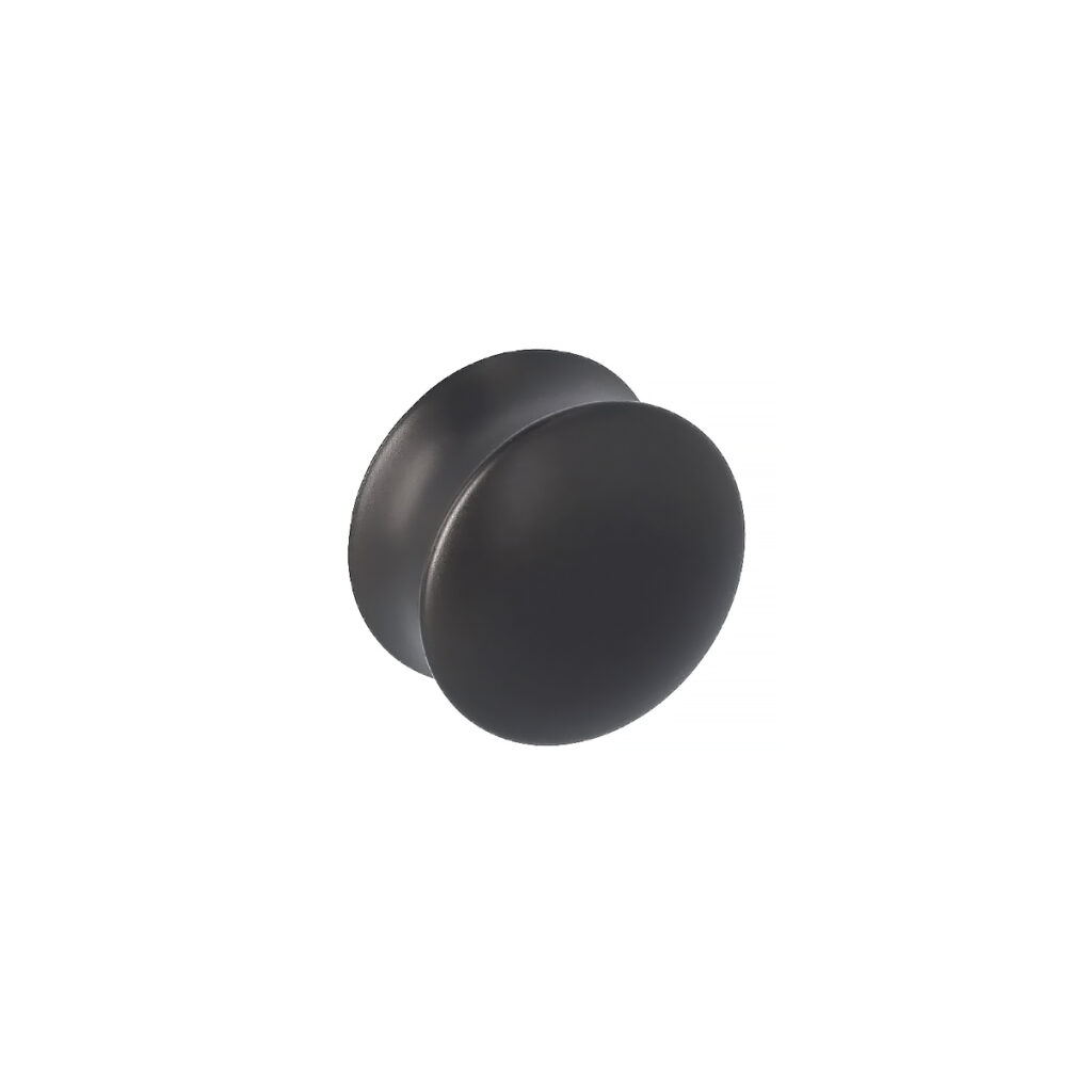 Bouton pour meuble Diamètre 40mm en zamac Vernis noir mat Lot de 6 - Zamak