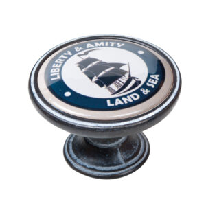 Bouton de meuble zamac diamètre 37 mm oxydé decapé yacht lot de 12 piéces - Multicouleur, Zamak