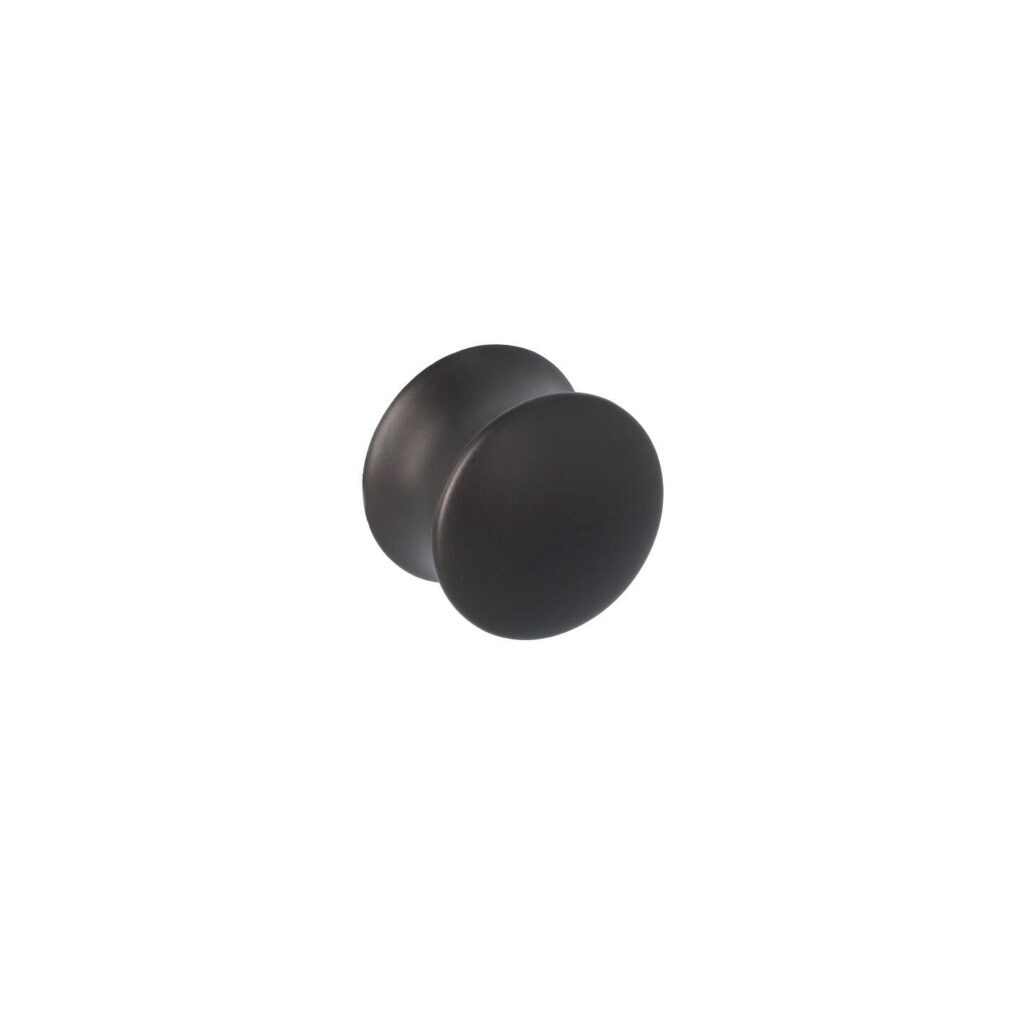 Bouton pour meuble Diamètre 30mm en zamac Vernis noir mat Lot de 25 - Zamak
