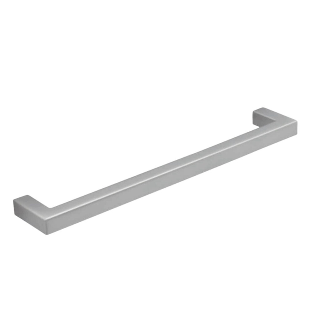 Poignée de meuble en zamac finition HR aluminium e 128 mm - Gris / argent, Zamak